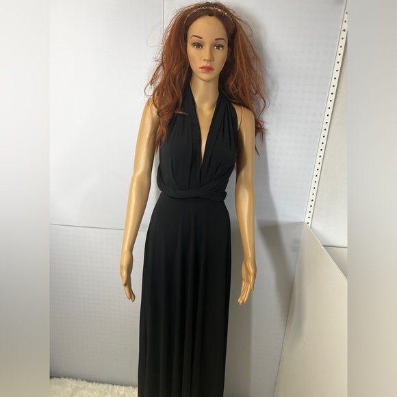 Women Transformer Convertible Evening Dress Multi-Way Tie/Wrap Belt L/OS BLACK - Picture 7 of 9